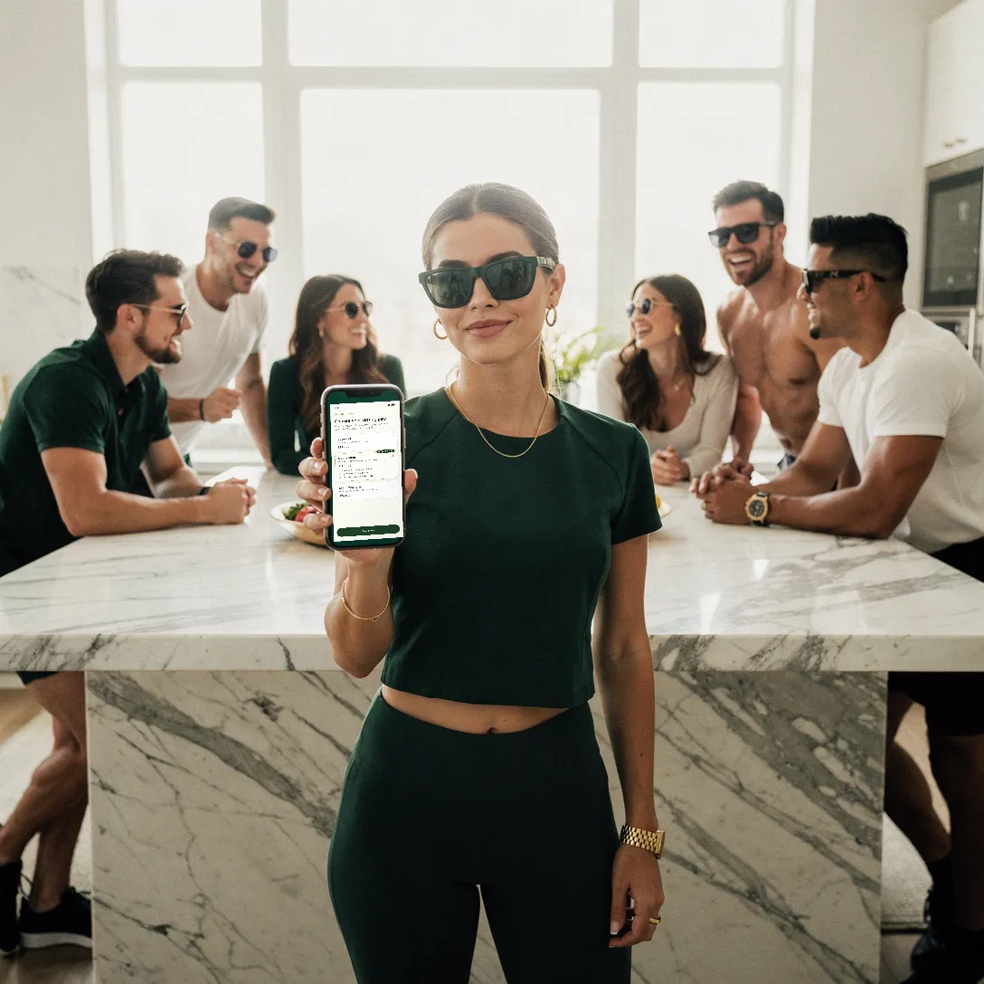 Member completing signup on phone in a sunlit room
